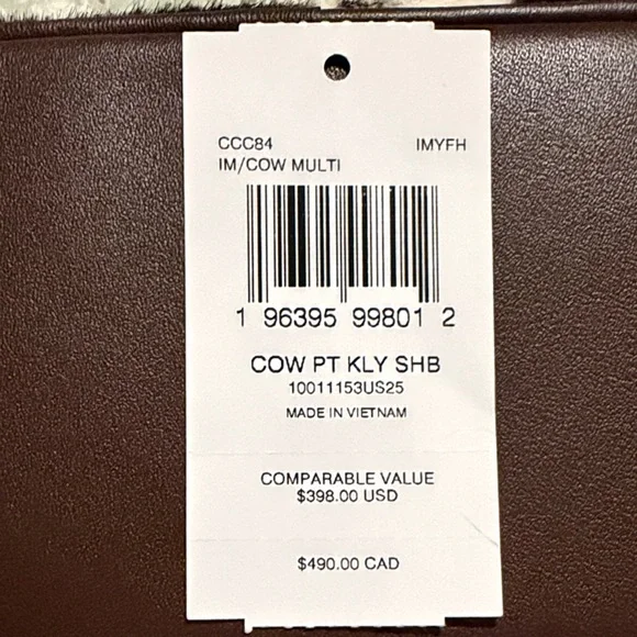 Coach Kailey Shoulder Bag
With Cow Print And Tassel - Picture 9 of 10